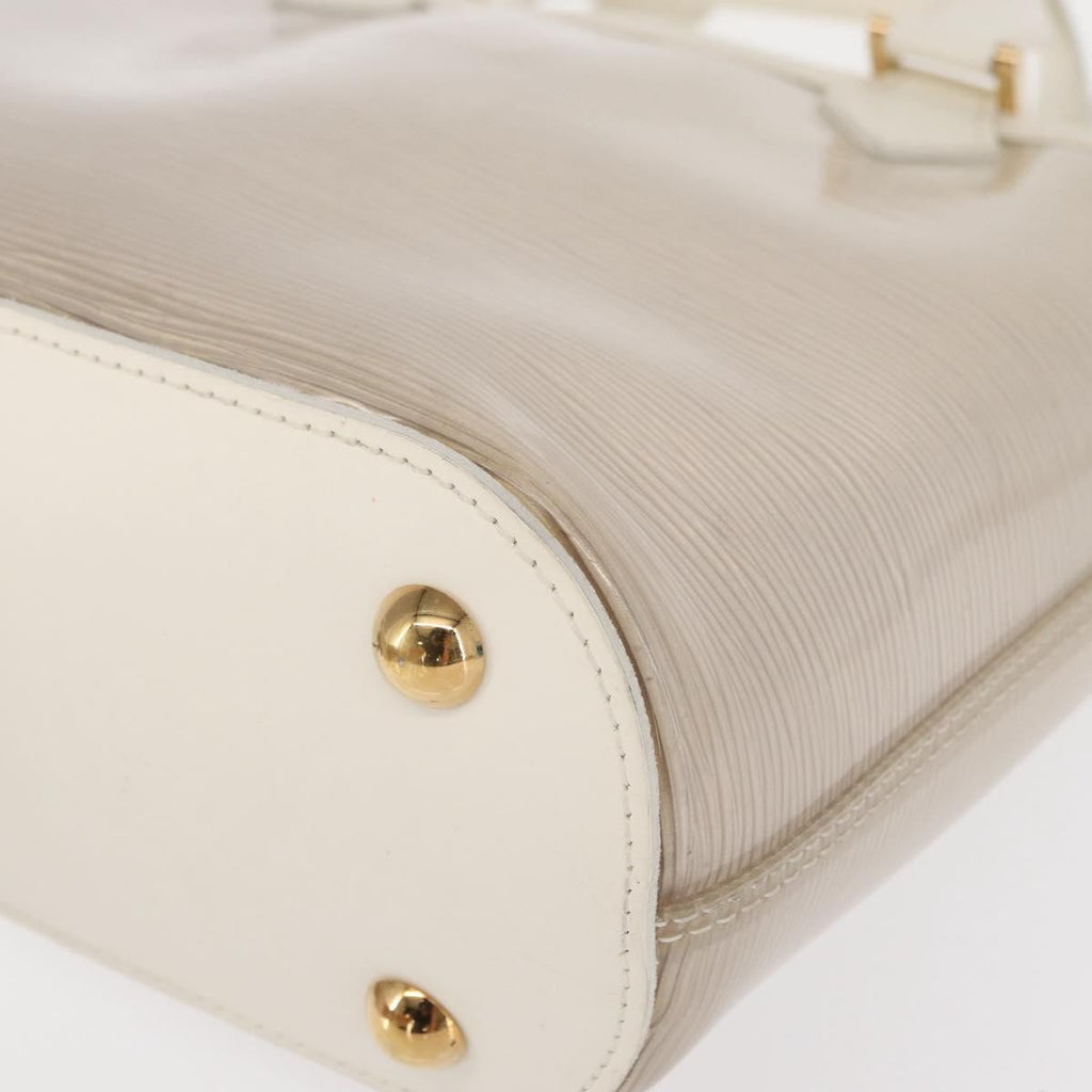 Louis Vuitton Plage Lagoon Bay Handbag Vinyl Epi Leather White Leather Handbag (Pre-Owned)