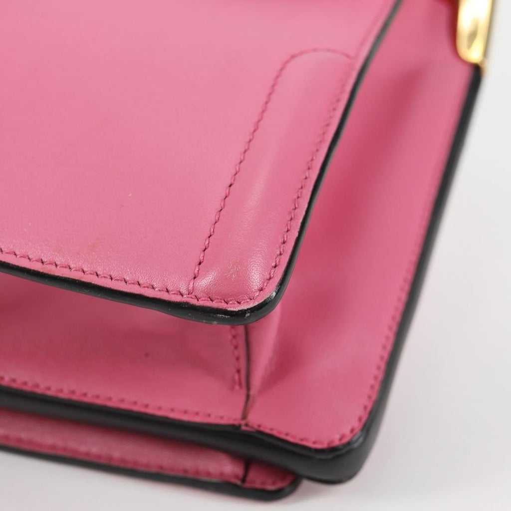 Prada Belle Top Handle Bag City Calf Pink Leather Bag (Pre-Owned)