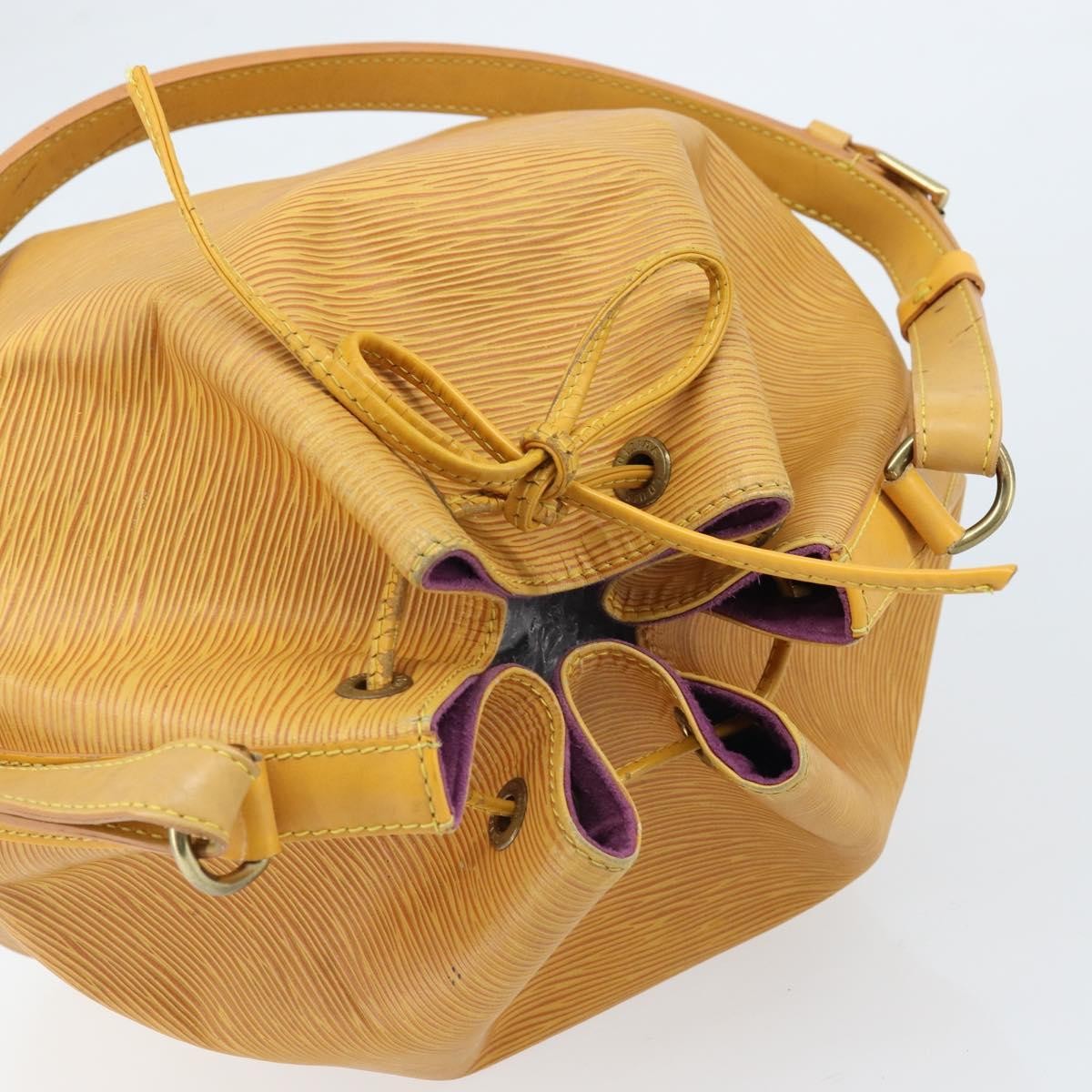 Louis Vuitton Petit Noe Nm Handbag Epi Leather Yellow Leather Shoulder Bag Bag (Pre-Owned)