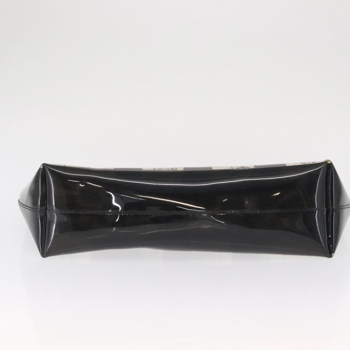 Chanel Coco Window Tote Printed Vinyl Black Plastic Tote Bag Bag (Pre-Owned)