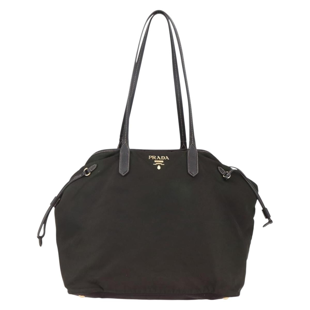 Prada Open Tote Tessuto Khaki Nylon Tote Bag Bag (Pre-Owned)