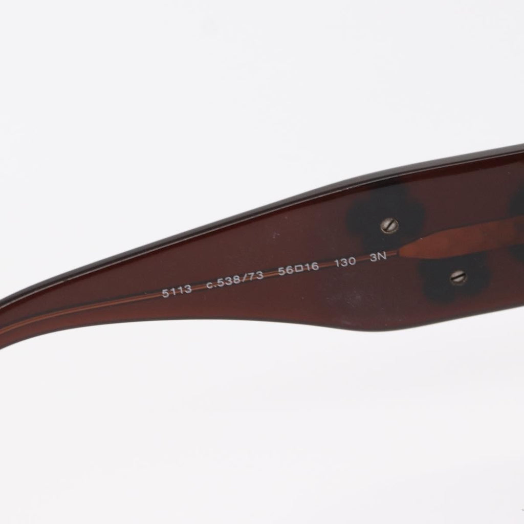 Chanel Camélia Sunglasses Plastic Brown Plastic Sunglasse Accessory (Pre-Owned)