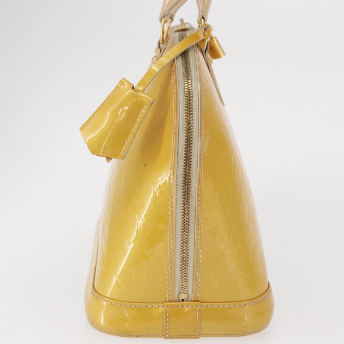 Louis Vuitton Alma Handbag Patent Leather Yellow Patent_Leather Handbag (Pre-Owned)