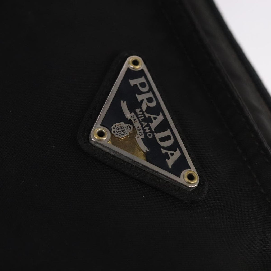 Prada Flat Messenger Bag Tessuto Black Nylon Shoulder Bag Bag (Pre-Owned)