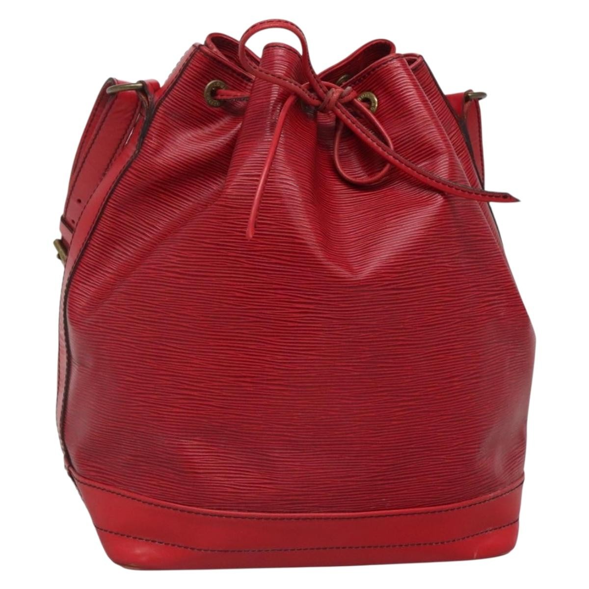 Louis Vuitton Noe Handbag Epi Leather Red Leather Bag (Pre-Owned)