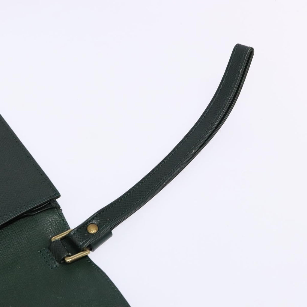 Louis Vuitton Kourad Pouch Taiga Green Leather Clutche & Pouche Bag (Pre-Owned)