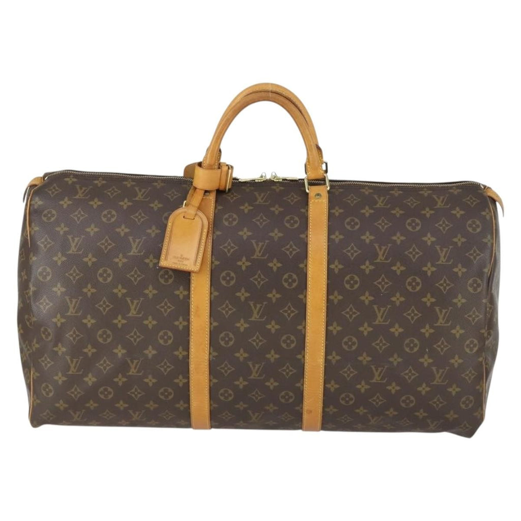Louis Vuitton Keepall Bag Monogram Canvas Brown Canvas Travel Bag Bag (Pre-Owned)