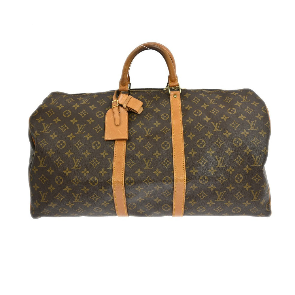 Louis Vuitton Keepall Bag Monogram Canvas Brown Canvas Travel Bag Bag (Pre-Owned)