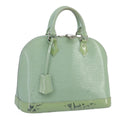 Louis Vuitton Alma Handbag Electric Epi Leather Green Patent_Leather Handbag (Pre-Owned)