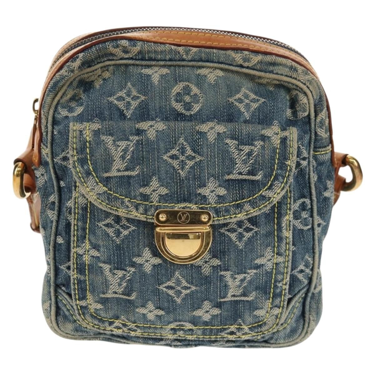 Louis Vuitton Camera Bag Monogram Denim Blue Denim_Jeans Shoulder Bag Bag (Pre-Owned)
