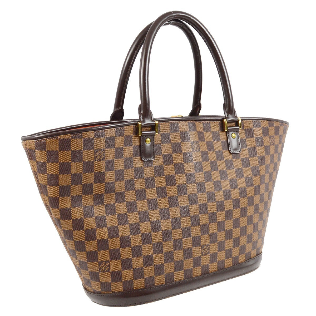 Louis Vuitton Manosque Handbag Damier Brown Canvas Tote Bag Bag (Pre-Owned)