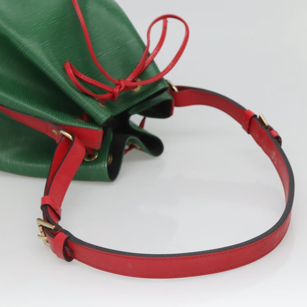 Louis Vuitton Bicolor Petit Noe Handbag Epi Leather Green Leather Shoulder Bag Bag (Pre-Owned)