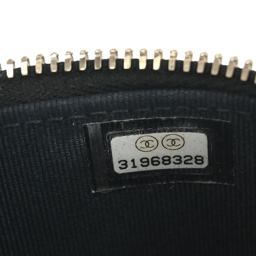 Chanel Vanity Case With Pearl Chain Quilted Lambskin Black Leather Shoulder Bag Bag (Pre-Owned)