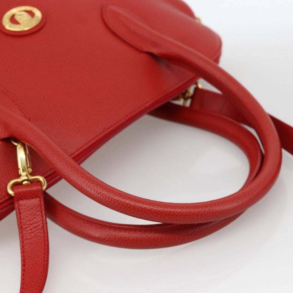 Burberry Vintage Handbag Leather Red Leather Handbag (Pre-Owned)