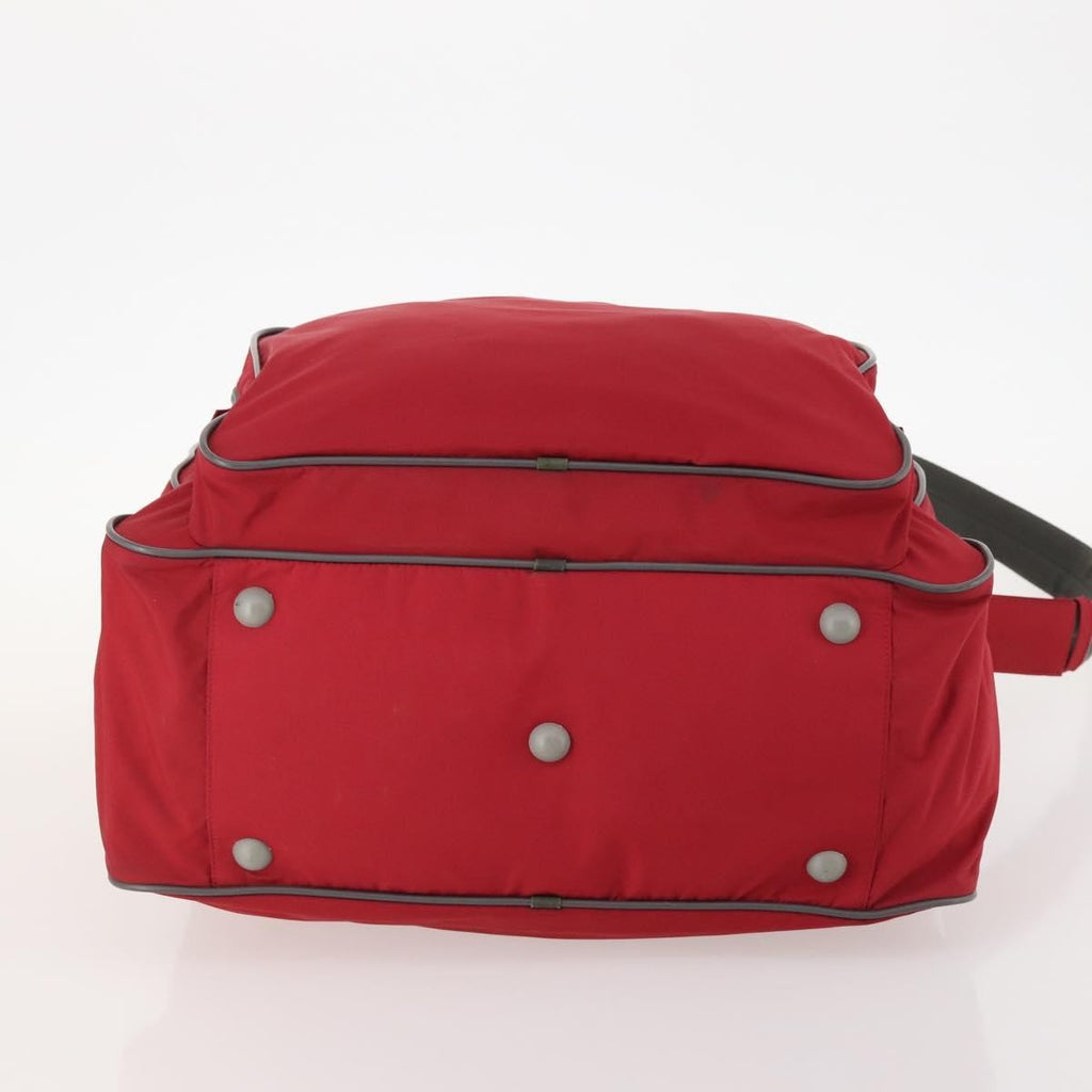 Prada Sport Line Boston Bag Nylon Red Nylon Travel Bag Bag (Pre-Owned)