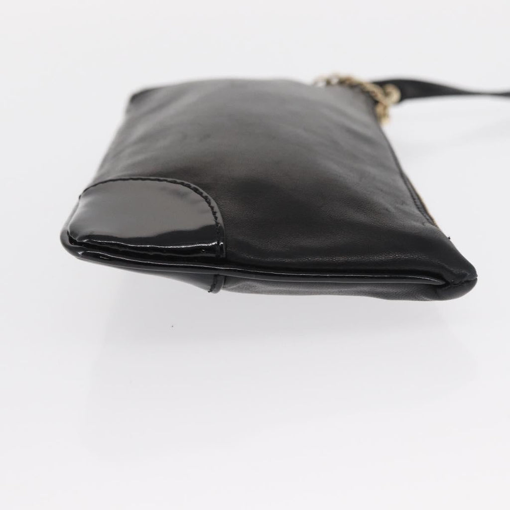 Chanel Camellia Clutch Bag Leather Black Leather Clutche & Pouche Bag (Pre-Owned)
