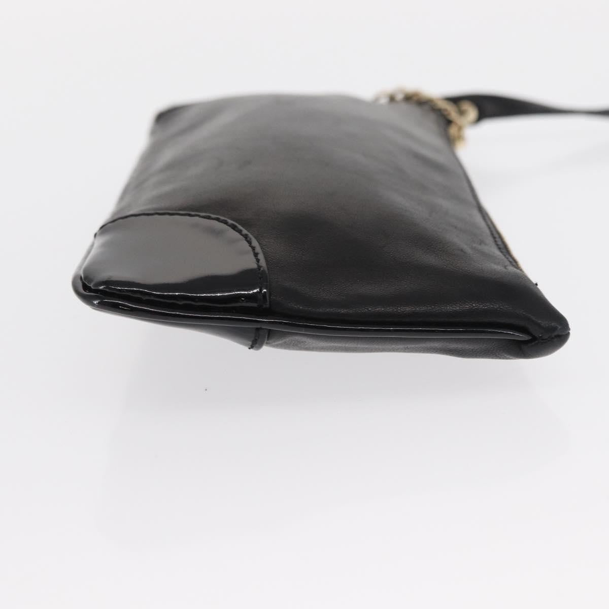 Chanel Camellia Clutch Bag Leather Black Leather Clutche & Pouche Bag (Pre-Owned)
