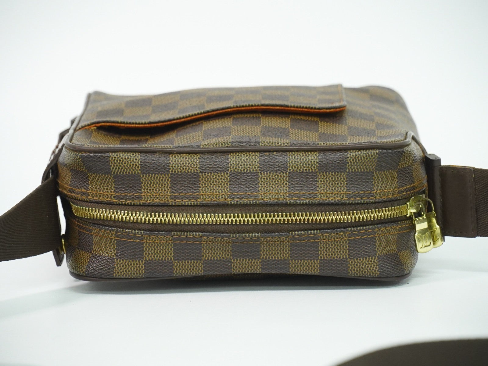 Louis Vuitton Olav Handbag Damier Brown Canvas Shoulder Bag Bag (Pre-Owned)
