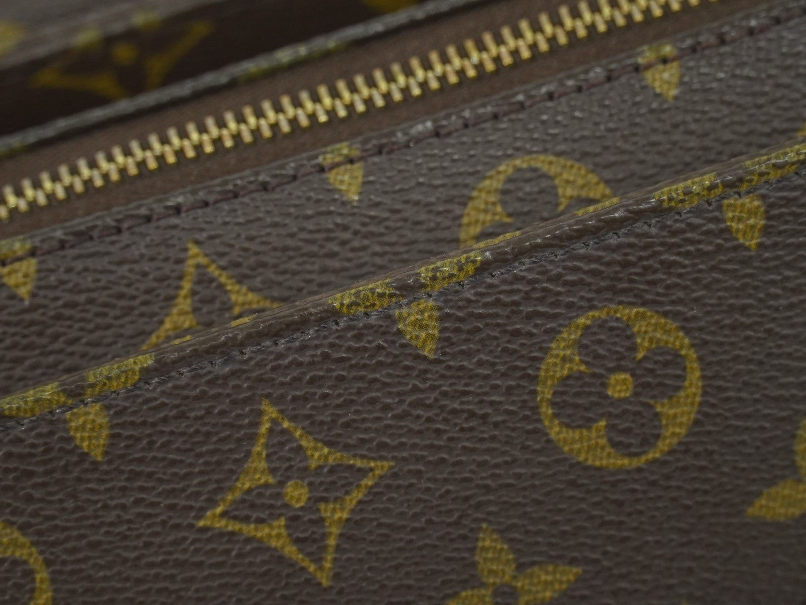 Louis Vuitton Viva Cite Handbag Monogram Canvas Brown Canvas Shoulder Bag Bag (Pre-Owned)