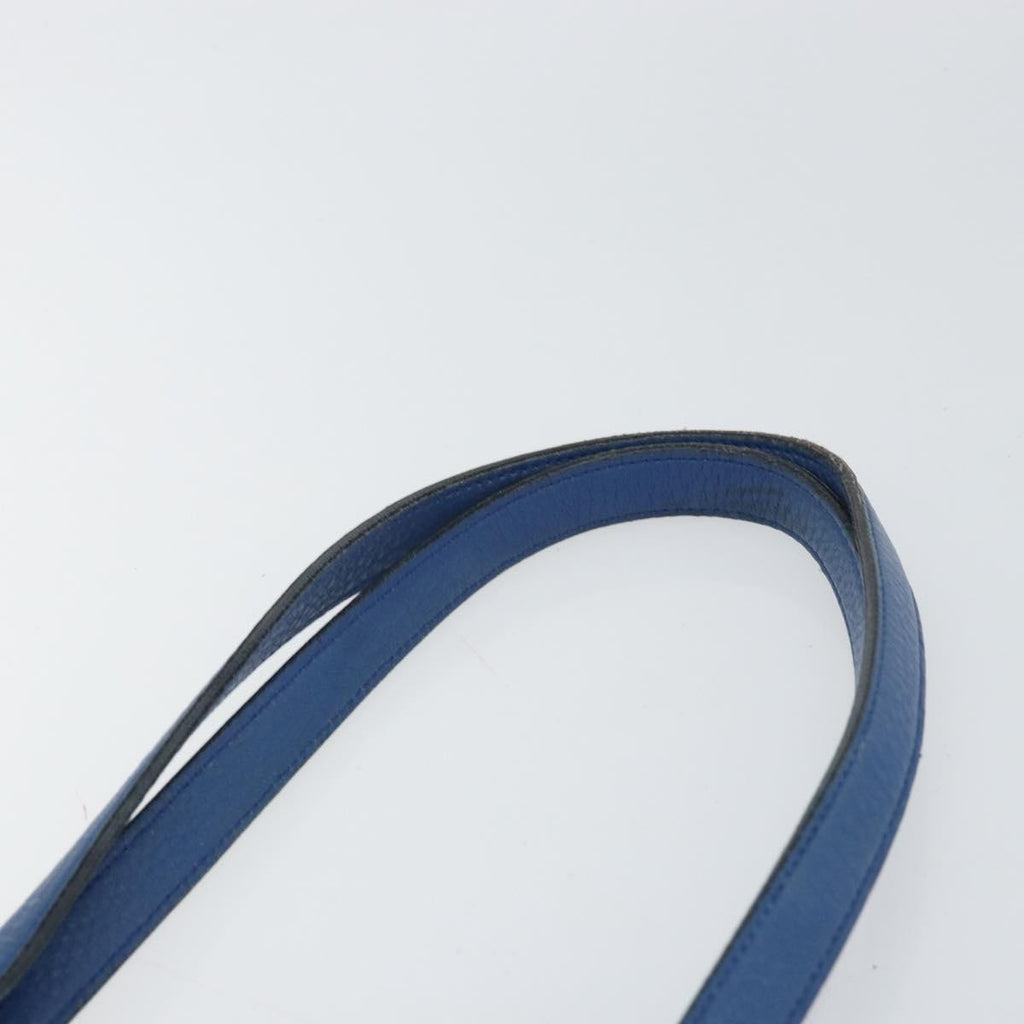 Prada Tote Vitello Daino Vitello Daino Blue Leather Tote Bag Bag (Pre-Owned)