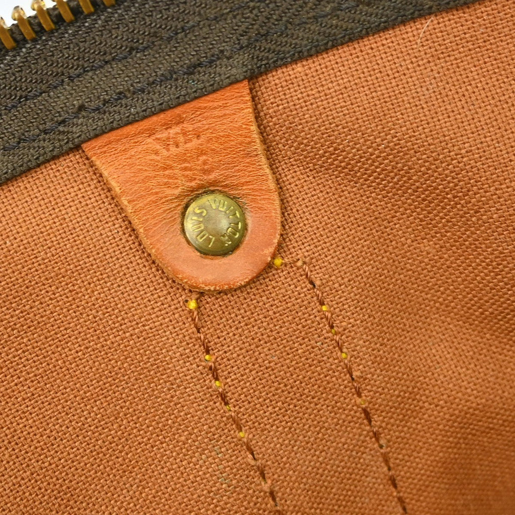 Louis Vuitton Keepall Bag Monogram Canvas Brown Canvas Travel Bag Bag (Pre-Owned)