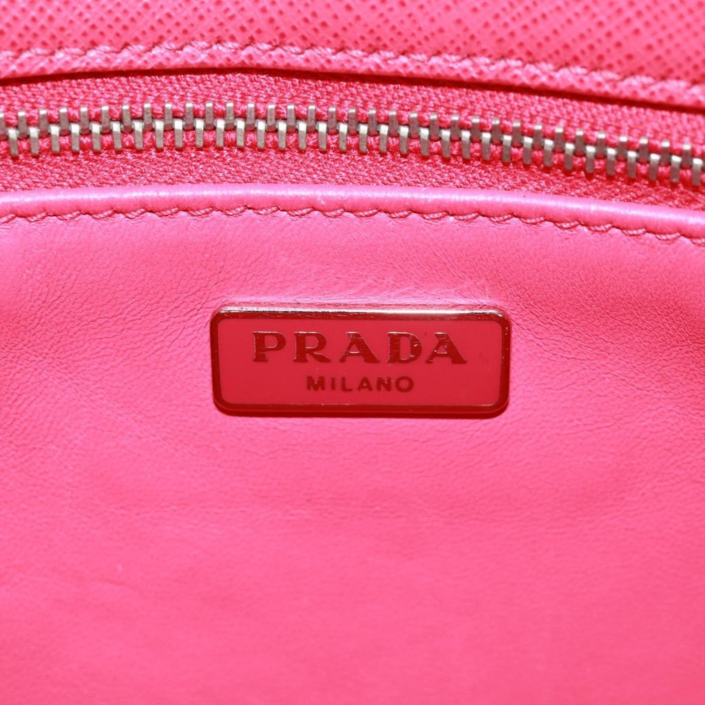 Prada Sound Chain Shoulder Bag Saffiano Leather Red Leather Shoulder Bag Bag (Pre-Owned)