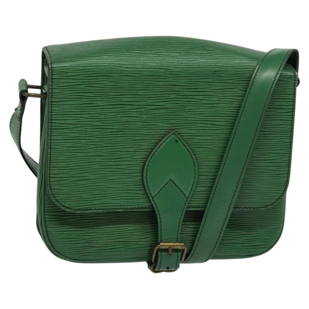 Louis Vuitton Cartouchiere Handbag Epi Leather Green Leather Shoulder Bag Bag (Pre-Owned)