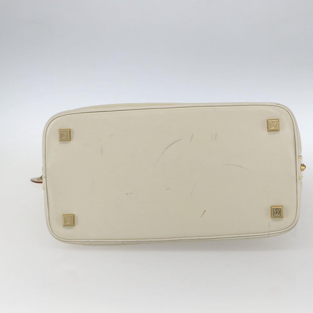 Louis Vuitton Suhali Lockit Handbag Leather White Leather Handbag (Pre-Owned)