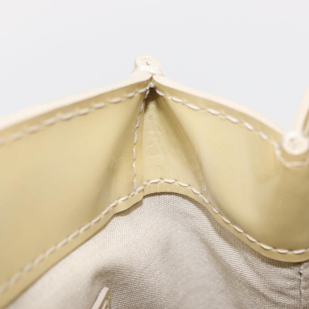 Louis Vuitton Wilshire Handbag Monogram Vernis Beige Patent_Leather Handbag (Pre-Owned)