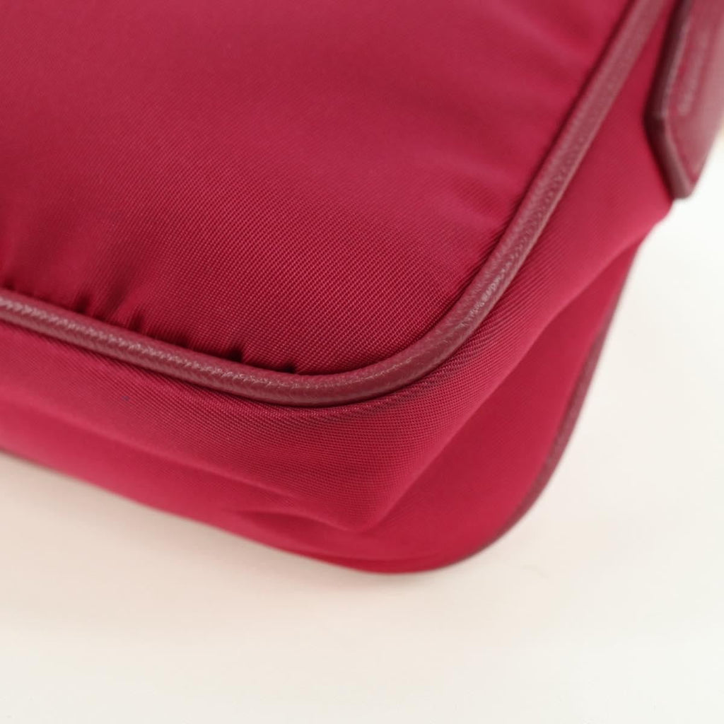 Prada Chain Crossbody Bag Tessuto And Saffiano Leather Pink Nylon Shoulder Bag Bag (Pre-Owned)