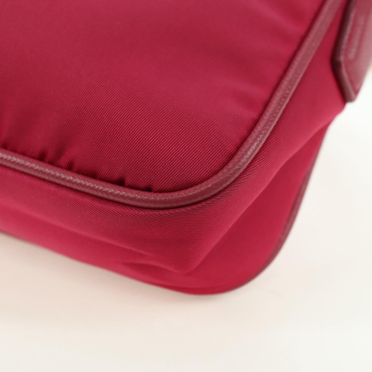 Prada Chain Crossbody Bag Tessuto And Saffiano Leather Pink Nylon Shoulder Bag Bag (Pre-Owned)
