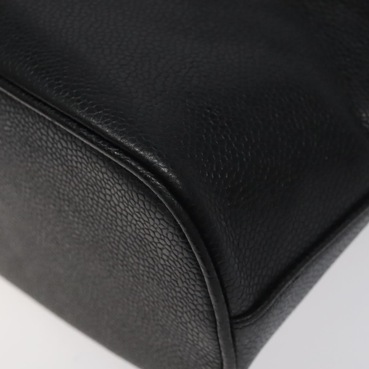 Chanel Vintage Cc Dome Bag Caviar Black Calfskin Handbag (Pre-Owned)