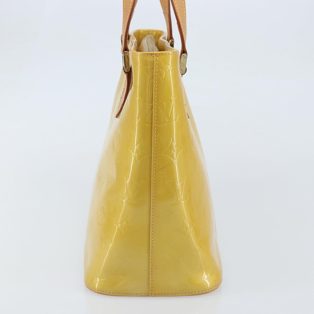 Louis Vuitton Houston Handbag Monogram Vernis Beige Patent_Leather Tote Bag Bag (Pre-Owned)