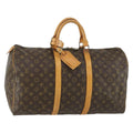 Louis Vuitton Keepall Bag Monogram Canvas Brown Canvas Travel Bag Bag (Pre-Owned)