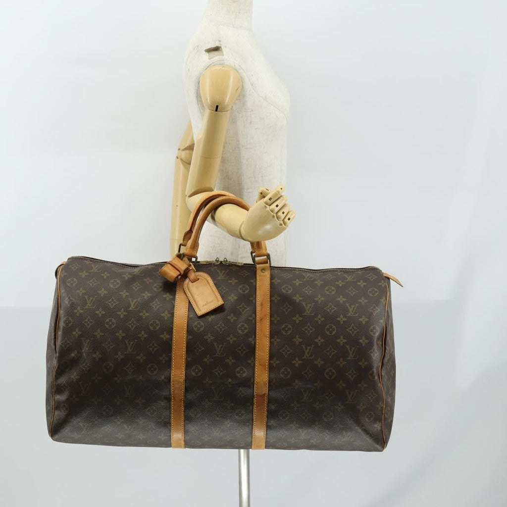 Louis Vuitton Keepall Bag Monogram Canvas Brown Canvas Travel Bag Bag (Pre-Owned)