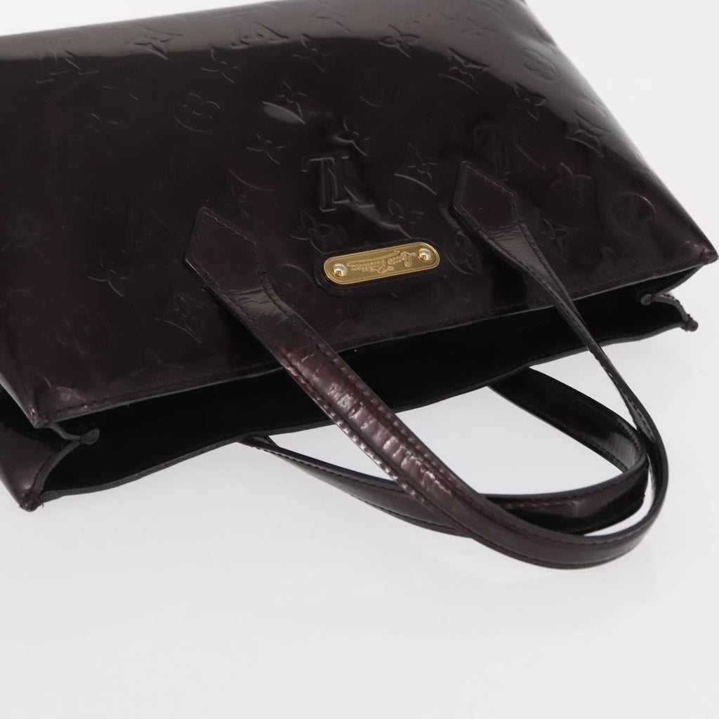 Louis Vuitton Wilshire Handbag Monogram Vernis Burgundy Patent_Leather Tote Bag Bag (Pre-Owned)