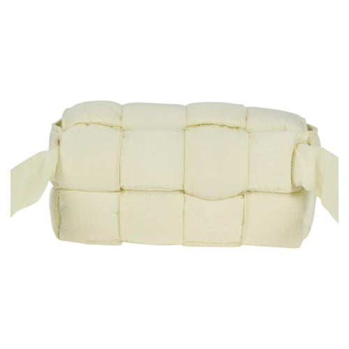 Bottega Veneta Padded Tech Cassette Crossbody Bag Intrecciato Nylon White Synthetic Bag (Pre-Owned)