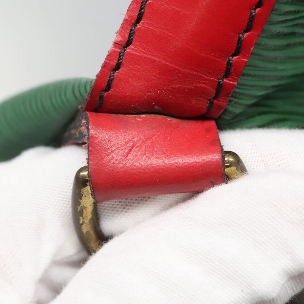 Louis Vuitton Bicolor Petit Noe Handbag Epi Leather Green Leather Shoulder Bag Bag (Pre-Owned)