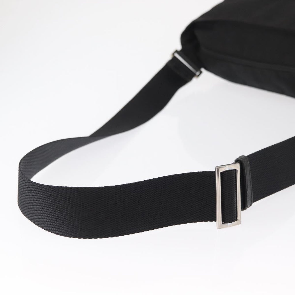 Prada Front Pocket Messenger Bag Tessuto Black Nylon Shoulder Bag Bag (Pre-Owned)