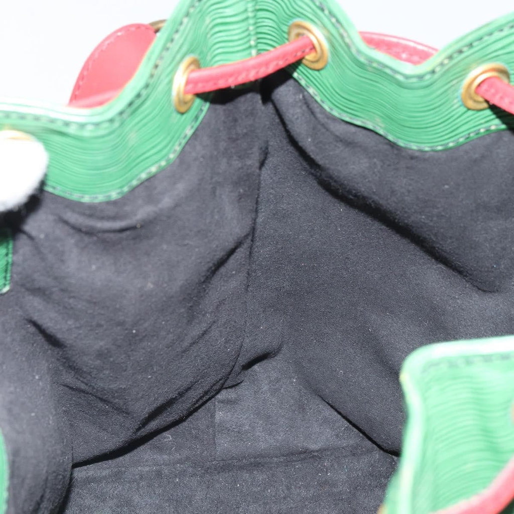 Louis Vuitton Bicolor Petit Noe Handbag Epi Leather Green Leather Shoulder Bag Bag (Pre-Owned)