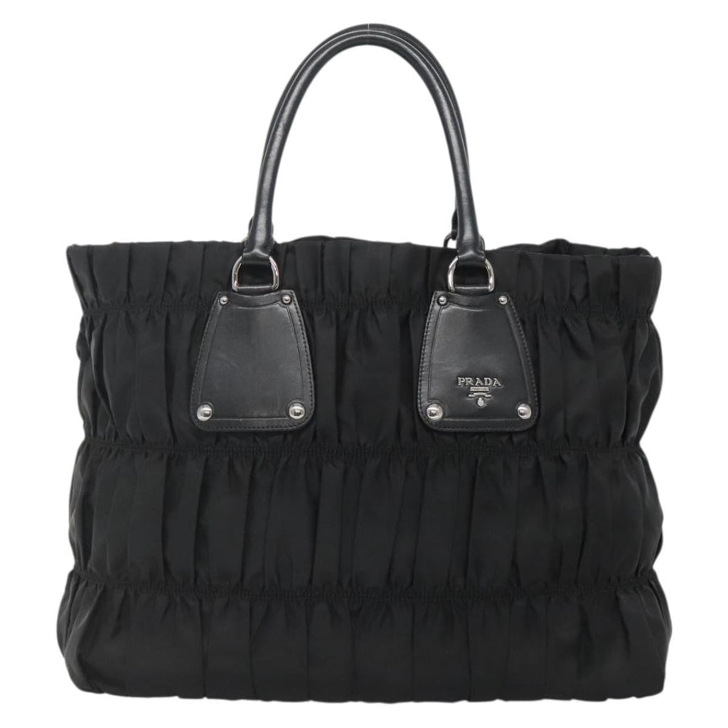 Prada Gaufre Tote Tessuto Black Nylon Bag (Pre-Owned)