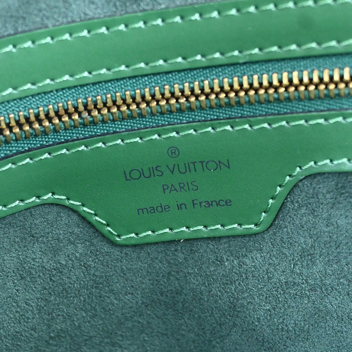 Louis Vuitton Lussac Handbag Epi Leather Green Leather Shoulder Bag Bag (Pre-Owned)