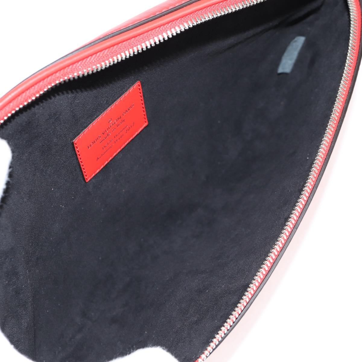 Louis Vuitton Louis Vuitton X Supreme Waist Bag Epi Leather Red Leather Clutche & Pouche Bag (Pre-Owned)