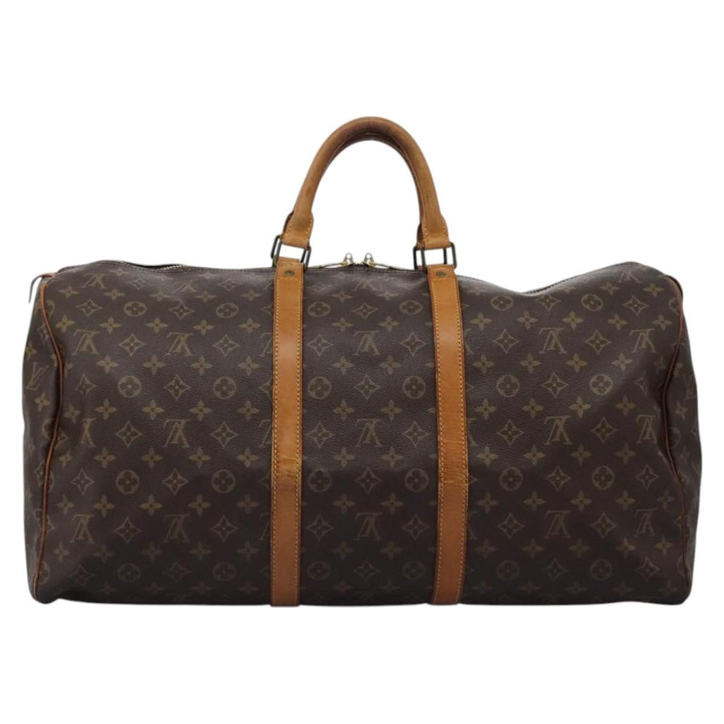 Louis Vuitton Keepall Bag Monogram Canvas Brown Canvas Travel Bag Bag (Pre-Owned)