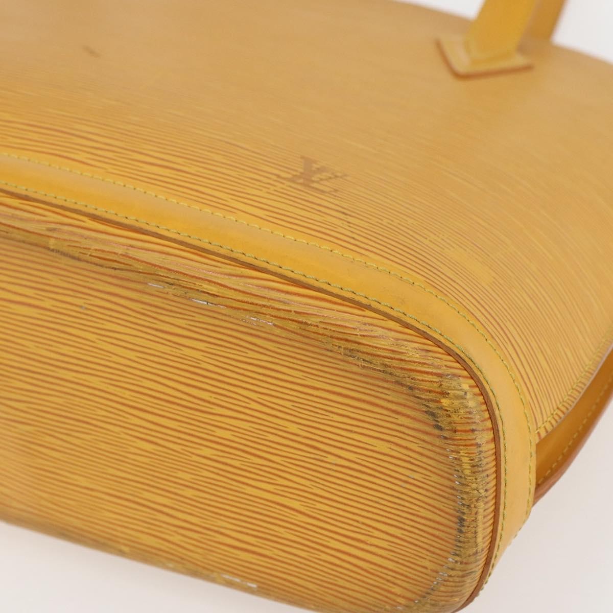 Louis Vuitton Lussac Handbag Epi Leather Yellow Leather Shoulder Bag Bag (Pre-Owned)