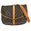 Louis Vuitton Saumur Handbag Monogram Canvas Brown Canvas Shoulder Bag Bag (Pre-Owned)