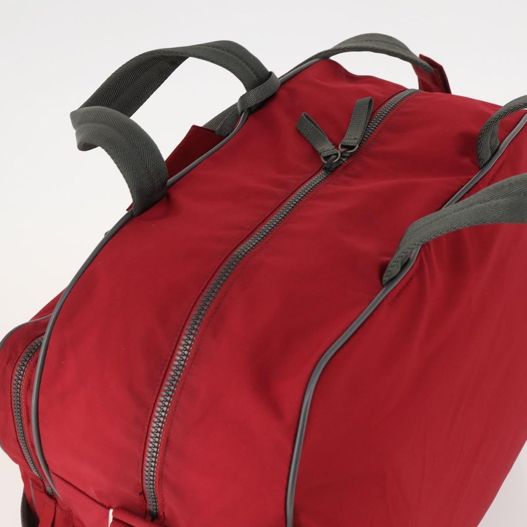 Prada Sport Line Boston Bag Nylon Red Nylon Travel Bag Bag (Pre-Owned)