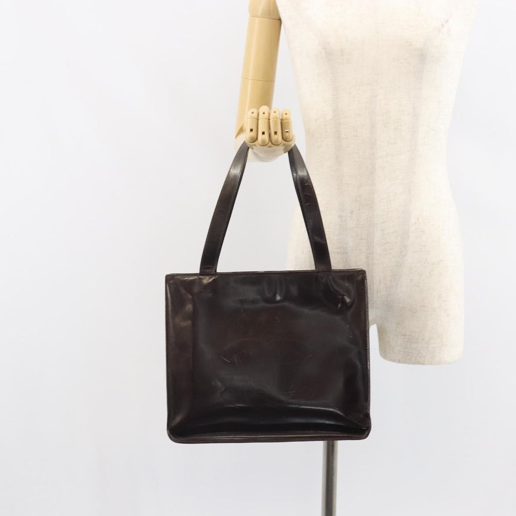 Chanel Vintage Tote Patent Leather Brown Patent_Leather Tote Bag Bag (Pre-Owned)