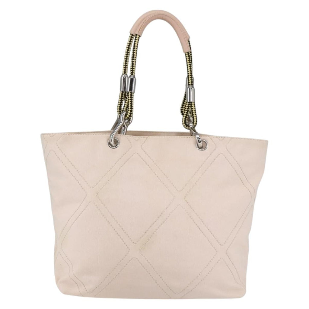 Chanel Vintage Cruise Line No.5 Tote Quilted Canvas Pink Canvas Tote Bag Bag (Pre-Owned)