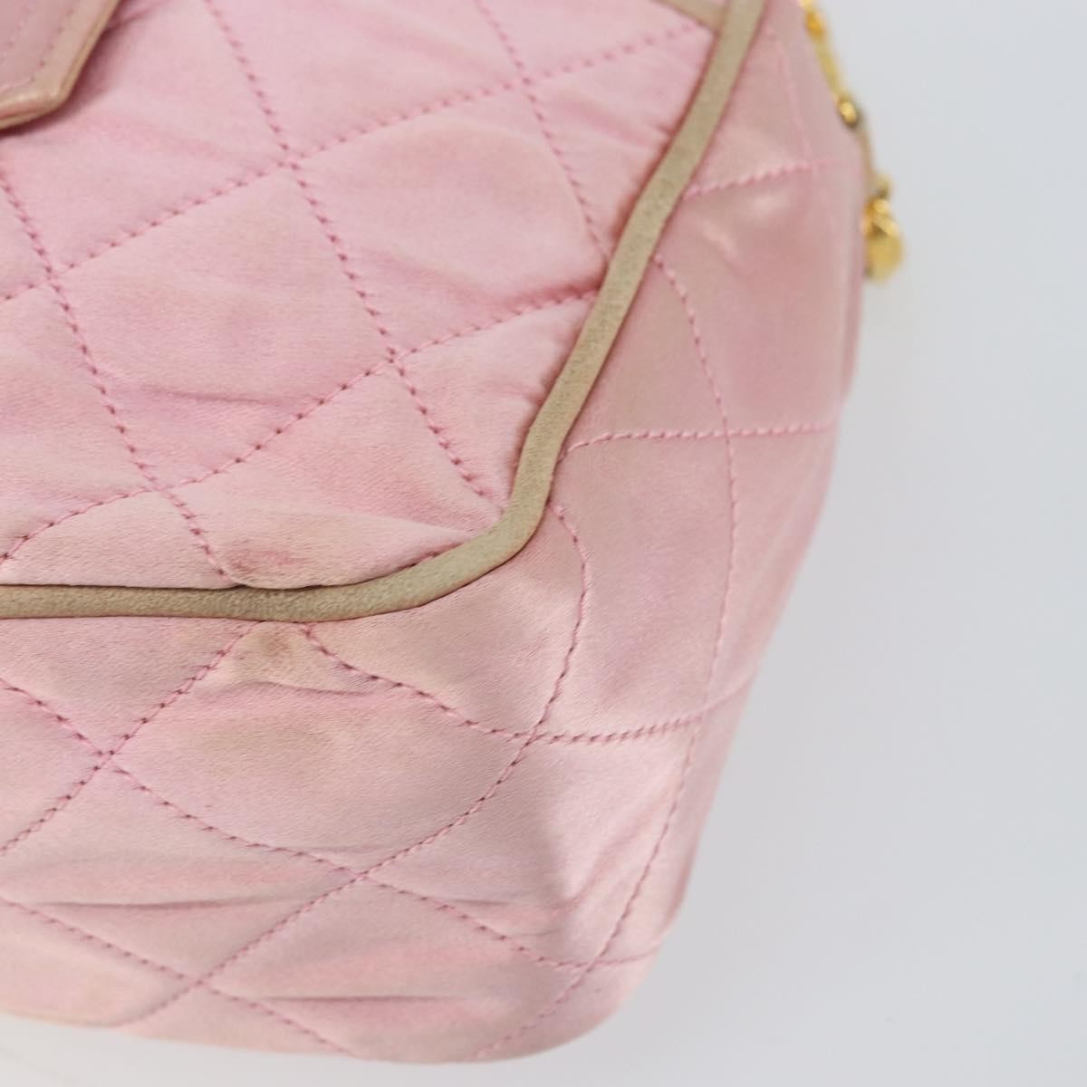 Chanel Vintage Camera Tassel Bag Satin Pink Satin Shoulder Bag Bag (Pre-Owned)